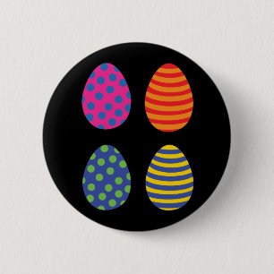 Coloured Easter Eggs 2 Inch Round Button