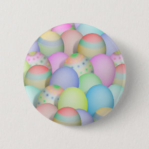 Coloured Easter Eggs Background 2 Inch Round Button