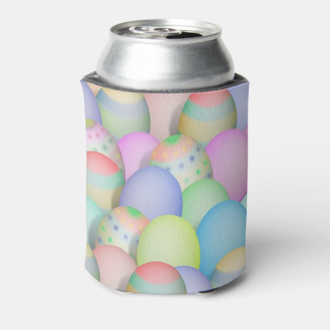 Coloured Easter Eggs Background Can Cooler (Can Back)