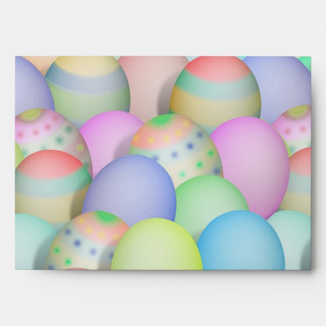 Coloured Easter Eggs Background Envelope (Front)