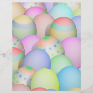 Coloured Easter Eggs Background Flyer