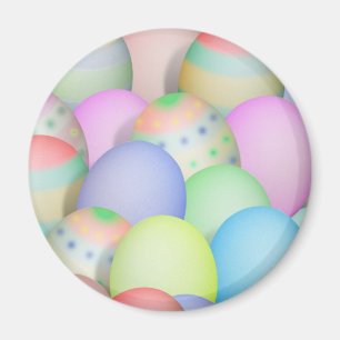 Coloured Easter Eggs Background Magnet