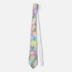 Coloured Easter Eggs Background Tie
