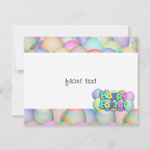 Coloured Easter Eggs - Happy Easter Invitation