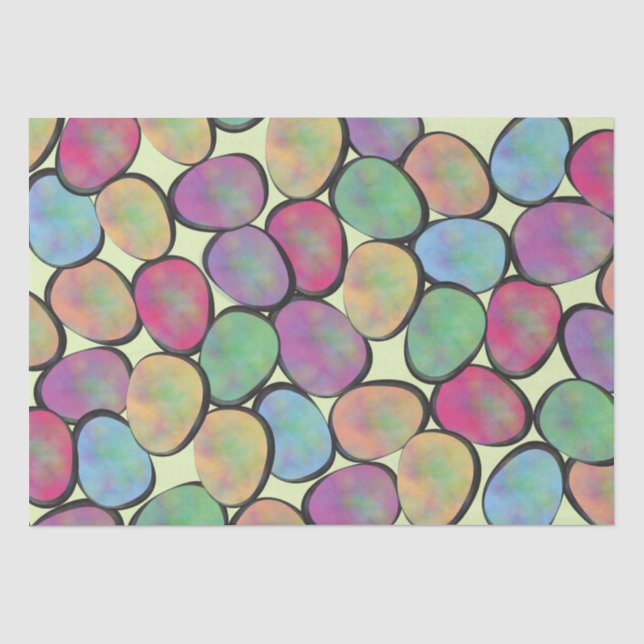 Coloured Easter Eggs Tissue Paper (Front)