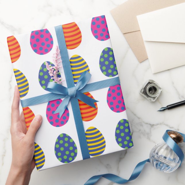 Coloured Easter Eggs Wrapping Paper (Gifting)