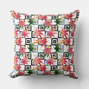 Coloured Fall Reversible Watercolor Pillow