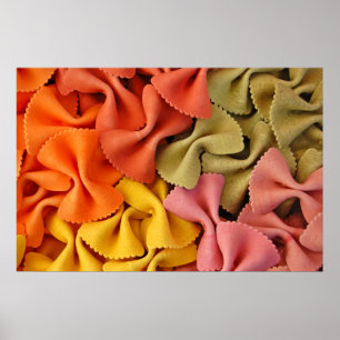 coloured farfalle poster