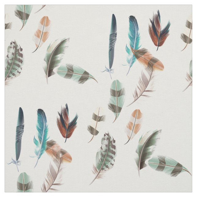 Coloured feathers fabric (Swatch)