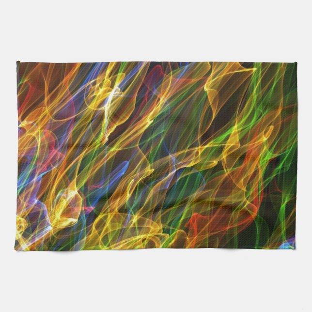 Coloured Flames Kitchen Towel (Horizontal)