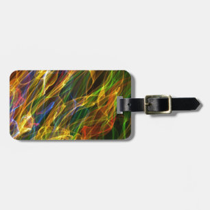 Coloured Flames Luggage Tag