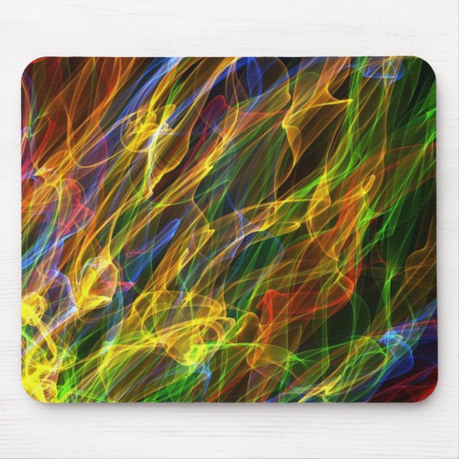 Coloured Flames Mouse Pad (Front)
