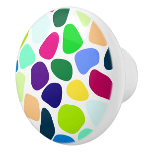 Coloured Flat Stone Mosaic I + your ideas Ceramic Knob