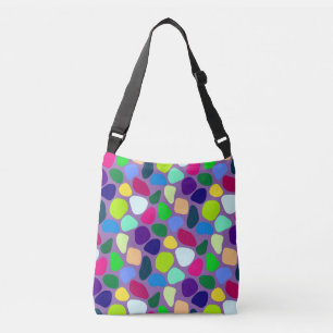 Coloured Flat Stone Mosaic I + your ideas Crossbody Bag