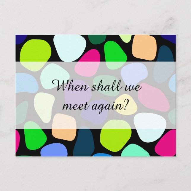 Coloured Flat Stone Mosaic I + your ideas Postcard (Front)