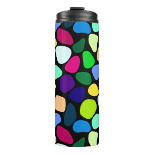 Coloured Flat Stone Mosaic I + your ideas Thermal Tumbler