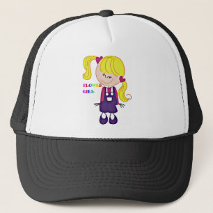 Coloured Flower Girl Trucker Hat