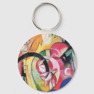 Coloured Flowers (aka Abstract Forms) by Franz Mar Keychain