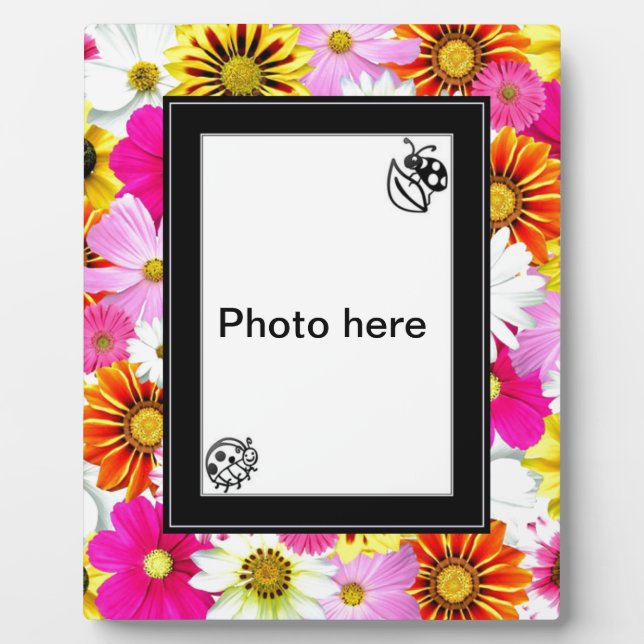 Coloured flowers Art Plaque (Front)
