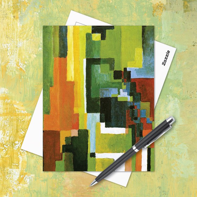 Coloured Forms Abstract August Macke Postcard (Creator Uploaded)