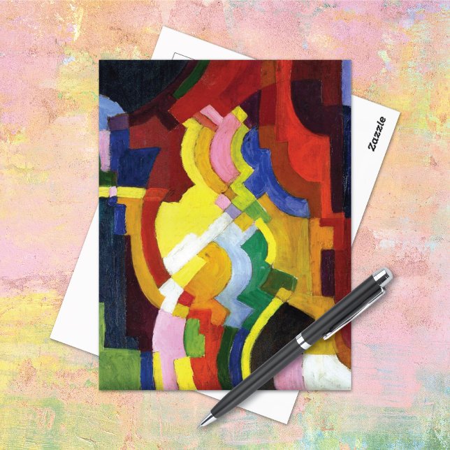 Coloured Forms III August Macke Abstract Postcard (Creator Uploaded)