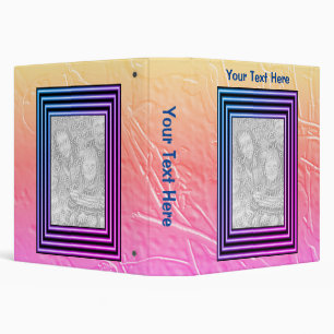 Coloured Frame Personalized Your Photo  Binder