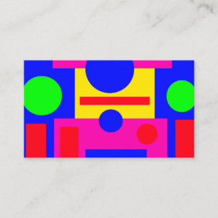 Coloured geometric shapes business card