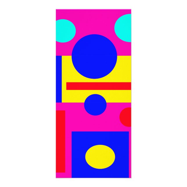 Coloured geometric shapes rack card (Front)