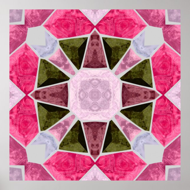 coloured glass mosaic, seamless backgroundsquare,  poster (Front)