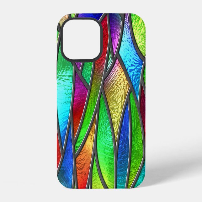 Coloured Glass Pattern 3D Texture iPhone Case (Back)