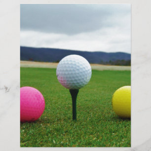 Coloured Golf Balls, mountain tee