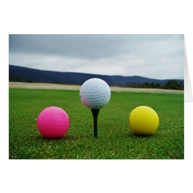 Coloured Golf Balls, mountain tee (Front Horizontal)