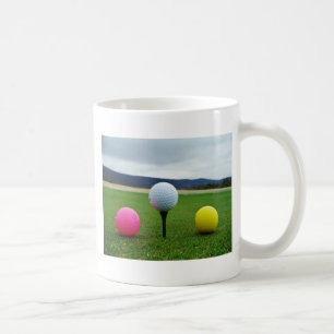 Coloured Golf Balls, mountain tee Coffee Mug