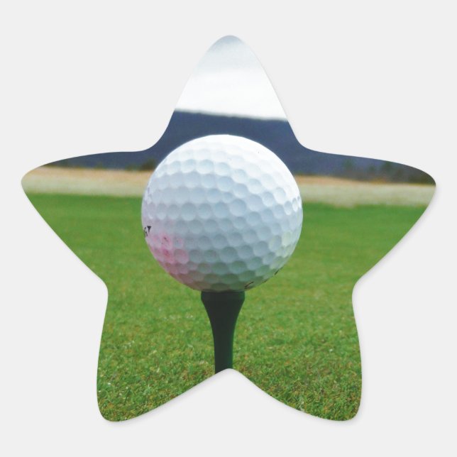 Coloured Golf Balls, mountain tee Star Sticker (Front)