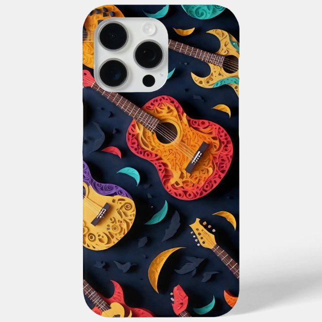 Coloured Guitar Pattern Case-Mate iPhone Case (Back)