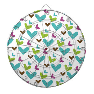 Coloured Hearts Dartboard