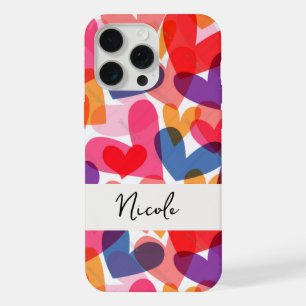 Coloured Hearts iPhone 15 Pro Max Case
