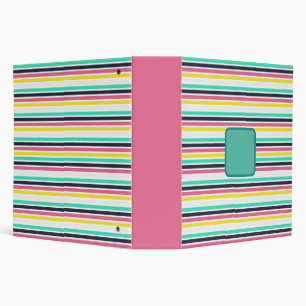 Coloured Horizontal Stripes Binder