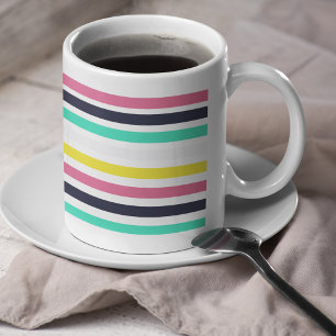 Coloured Horizontal Stripes  Coffee Mug