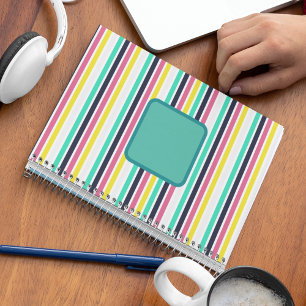 Coloured Horizontal Stripes Notebook