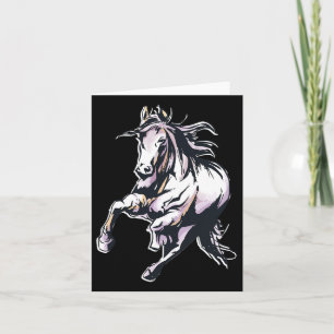 Coloured Horse Horseback Riding  Card