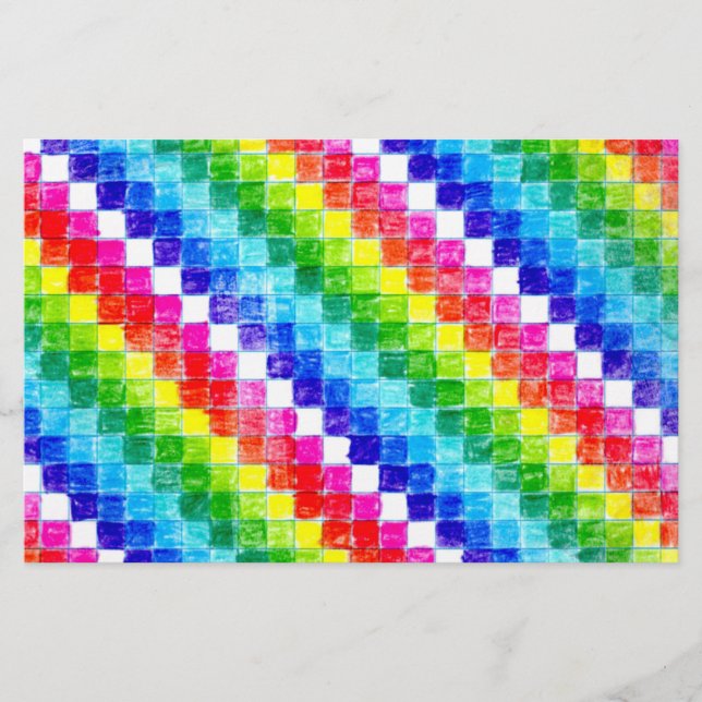 Coloured In Graph Paper Squares (Front)