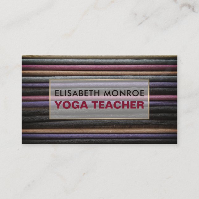 Coloured Incense, Yoga Teacher Business Card (Front)