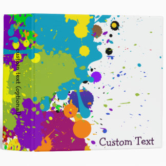 Coloured Inky Splats Binder
