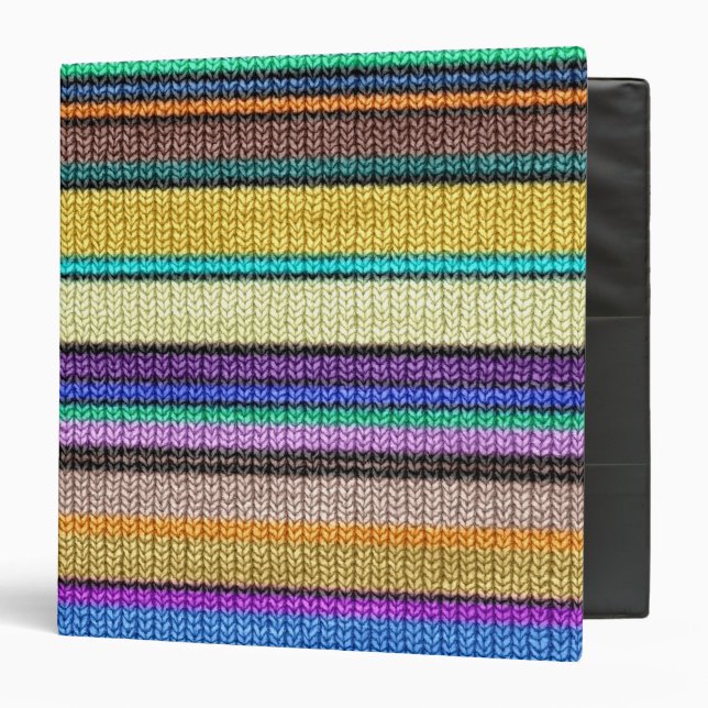 Coloured knitting Stripes seamless pattern 1 Binder (Front/Inside)