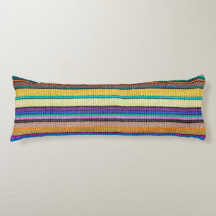Coloured knitting Stripes seamless pattern 1 Body Pillow