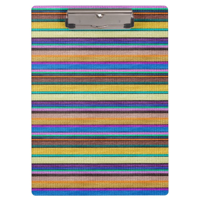 Coloured knitting Stripes seamless pattern 1 Clipboard (Front)