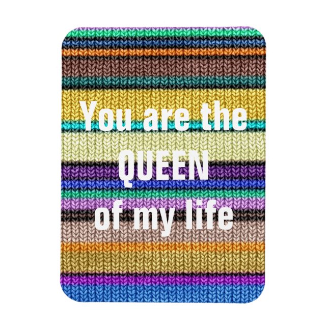 Coloured knitting Stripes seamless pattern 1 Magnet (Vertical)
