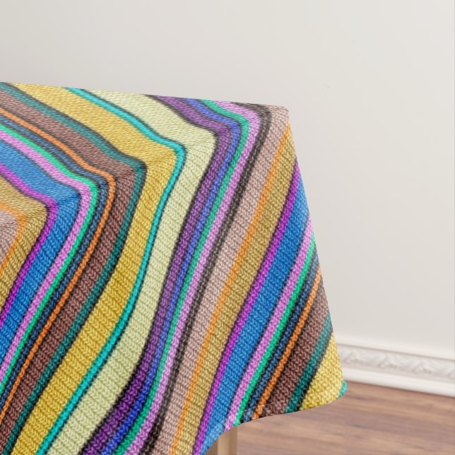 Coloured knitting Stripes seamless pattern 1 Tablecloth (In Situ)