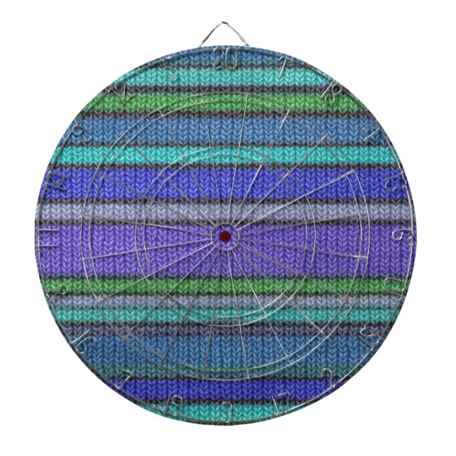 Coloured knitting Stripes seamless pattern 2 Dartboard (Front)